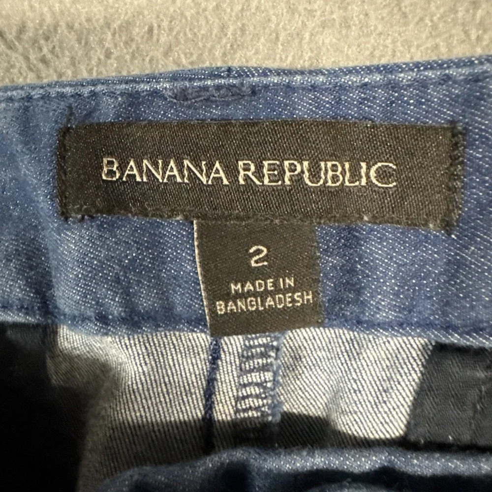 Banana Republic Pants Womens 2 Logan Bootcut Flat Front Stretch Cotton Twill